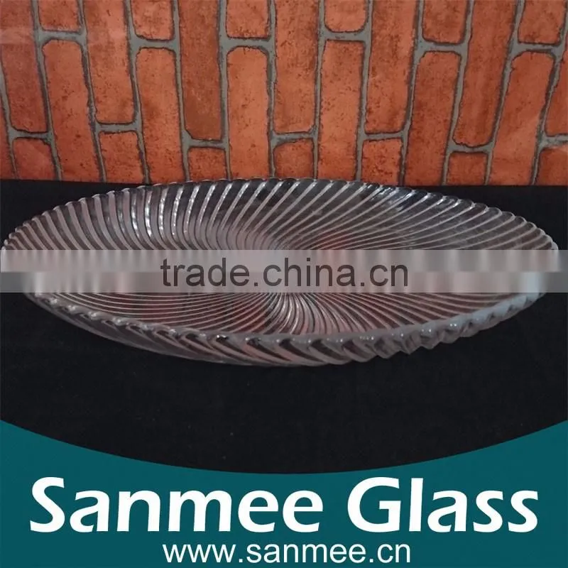 New Designr Glass Plate Glass Charger Plate Wholesale Clear Glass Fruit Bowls Plate