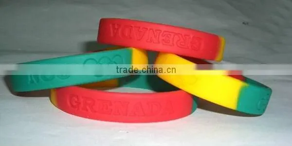 Colorful Segmented silicone bracelets (sports type)