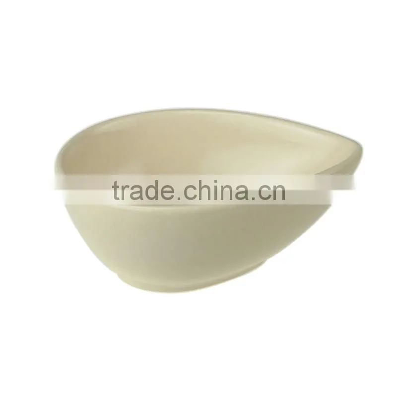 red color customized ceramic water-drop shape bowl