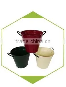 Metal Wall Buckets Planter Home Decor Flower Pot Hook Bright color Balcony Hanging Metal Hook Flower Pot