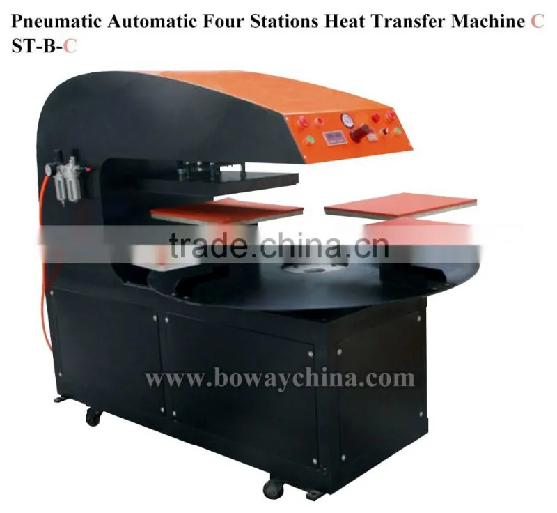 4 stations Automatic bag hot transfer sublimation printing machines printer