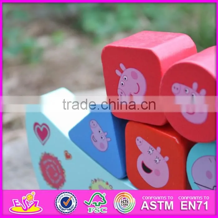 2016 new design educational wooden balance toys for kids W11F066