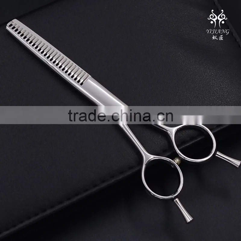 Black screw polishing silver professional hair thinning scissors