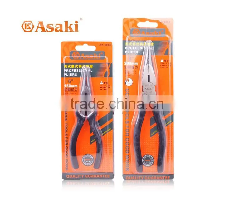Hand tools pliers long nose pliers function with rubber handle