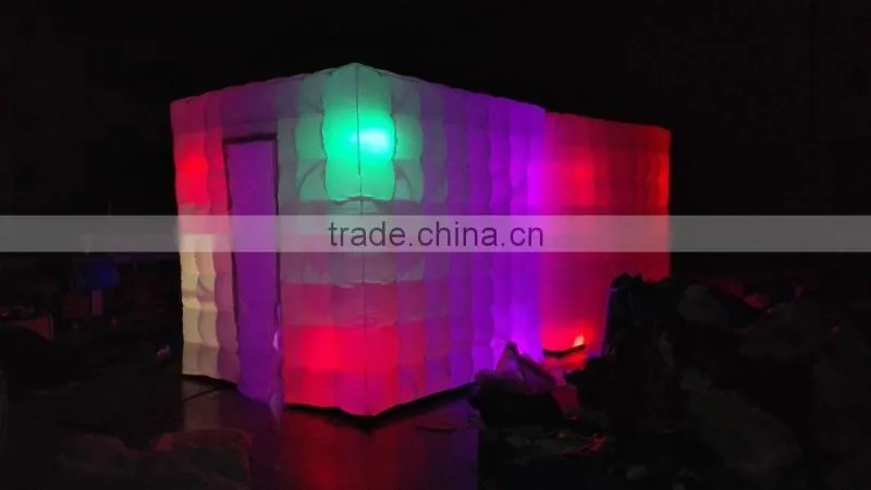 Factory Hot Sale Inflatable Portable Photo Booth LED Lighting Advertising Inflatable Wall As Inflatable Photo Studio