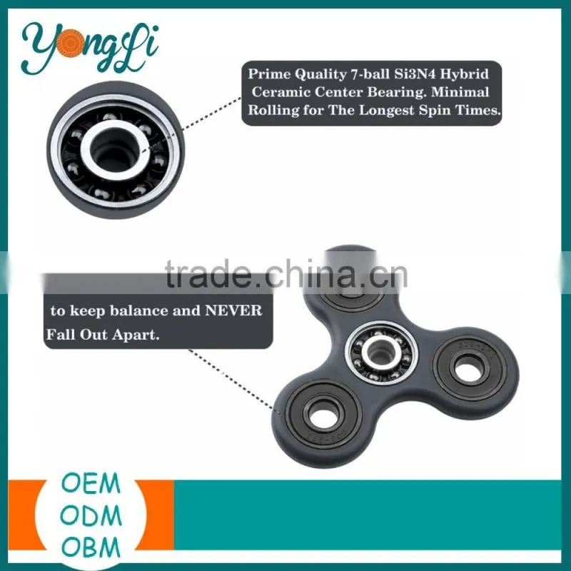 Tri-Spinner Stainless Steel Bearing EDC Focus Toy for Killing Time