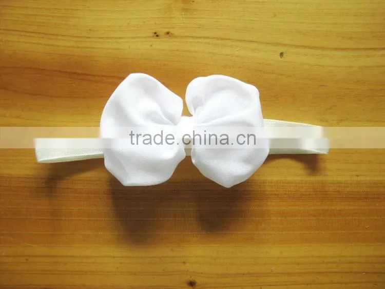 satin ribbon flower headband for kids hair accessories