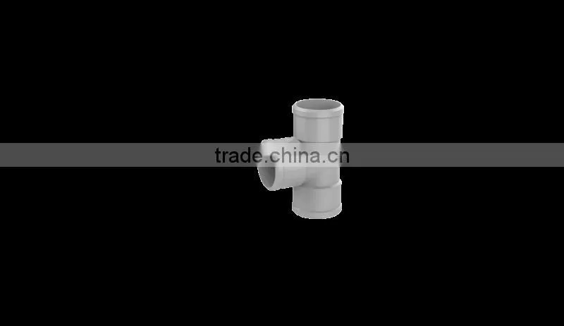Factory price Manufacturer good quality PVC Fitting UPVC Rubber Joint plastic fitting for drainage GB Equal tee