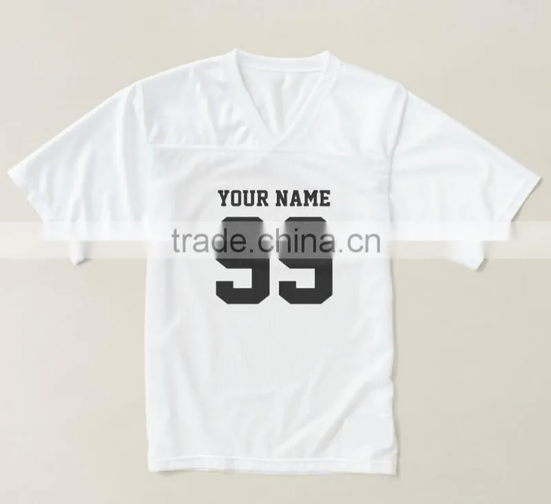 2017 Football Jersey New Model, 100% Polyester Rib-knit V Neck Double Sided Football Jersey With Custom Number