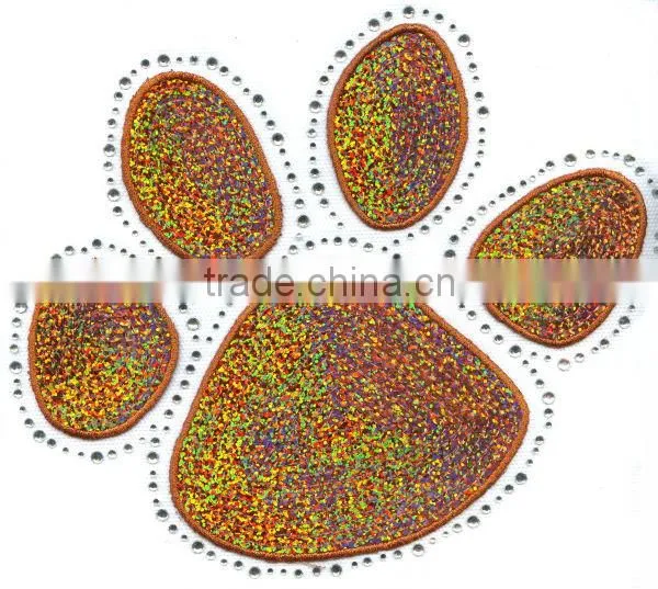 customer sequin bead design letter rhinestone motif