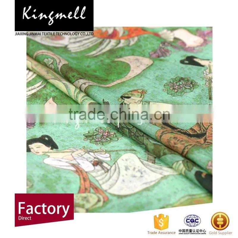 2016 design for fashion women garment /dress silk linen blended fabric