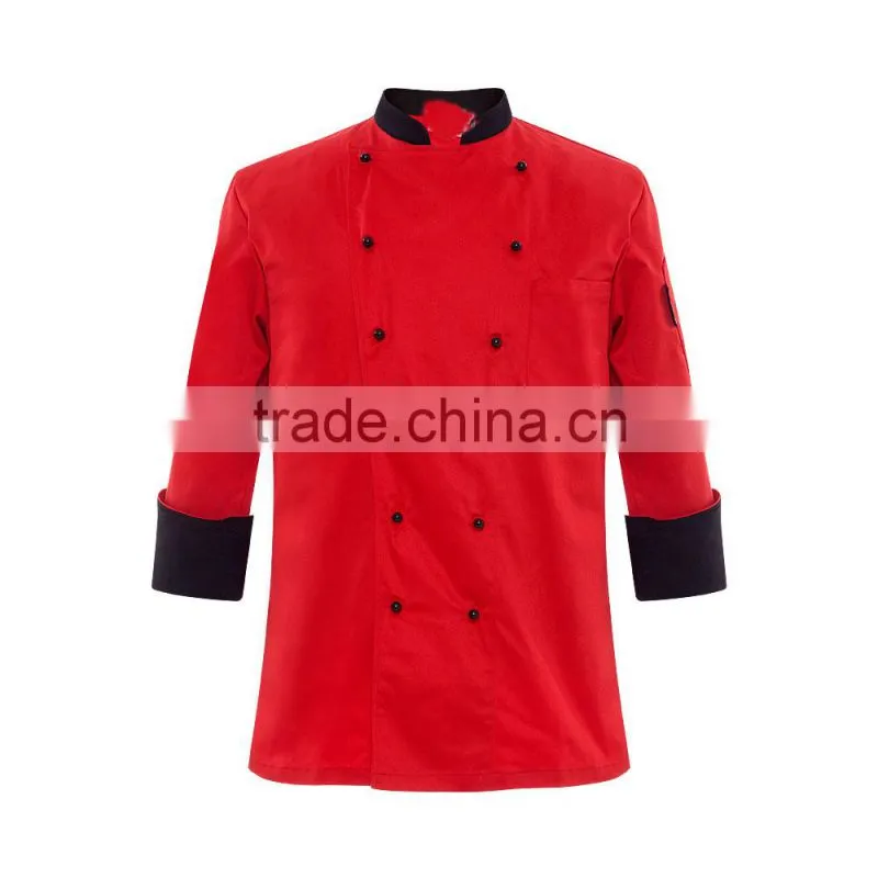 Custom embroidered executive white chef jacket cooking restaurant coat chef