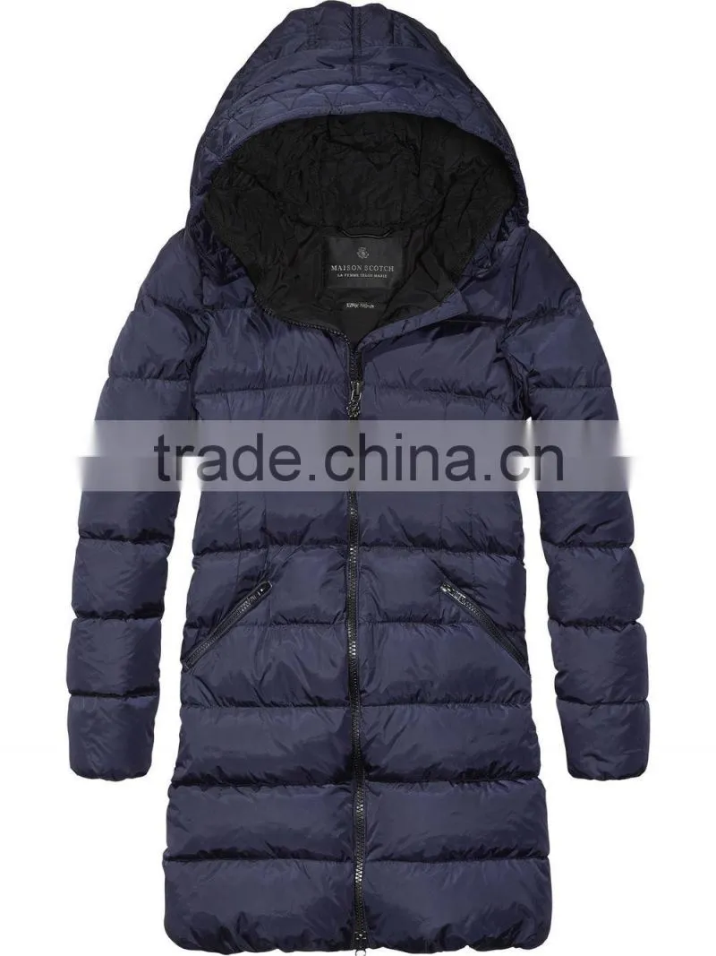 long padding jacket fake down jacket