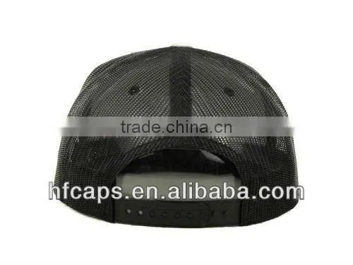6 panel flat bill snapback cap custom foam mesh trucker cap