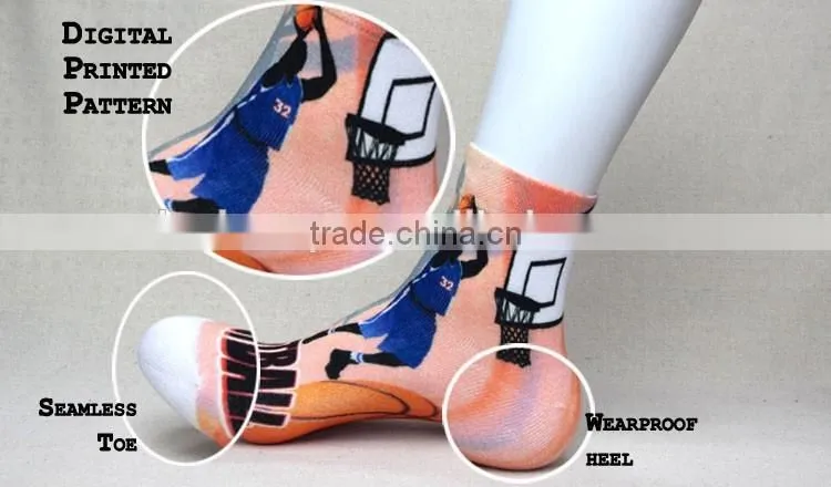 Wholesale Hot selling new style custom 360 degree digital printing socks with excellent quality