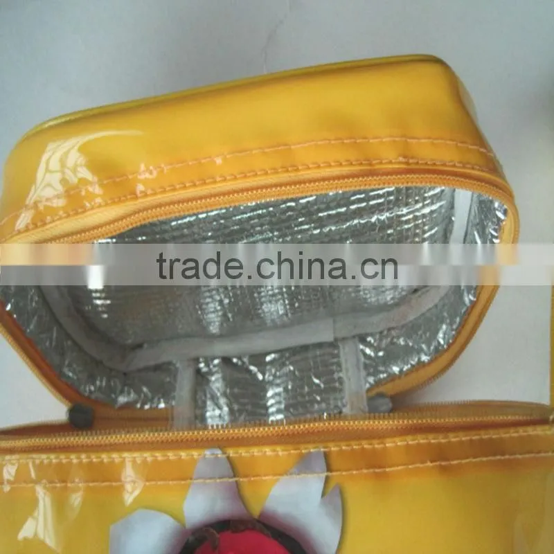 Shiny Leather lunch cooler bag