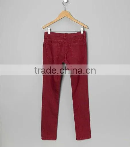 Rhubarb Spray On Skinny Jeans