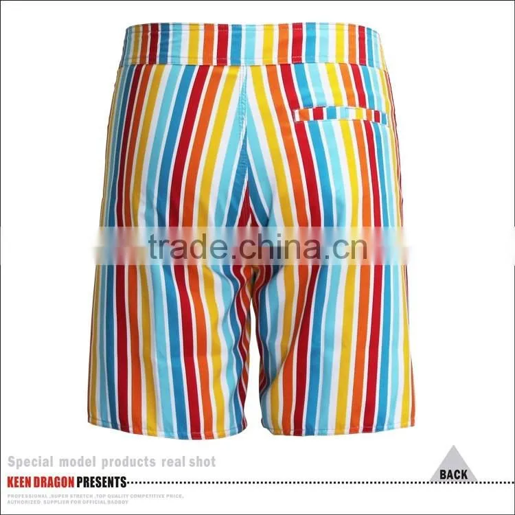 Factory Directly Vertical Rainbow Stripes Mens Swimwear Wholesale