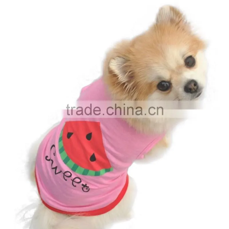pink Pet Puppy Summer Shirt Pet Clothes T Shirt with printing