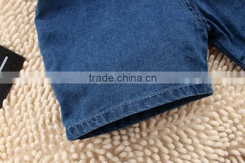 Fashion Baby Summer Pants Children Denim Short Overalls Kids Strap Jeans Pants