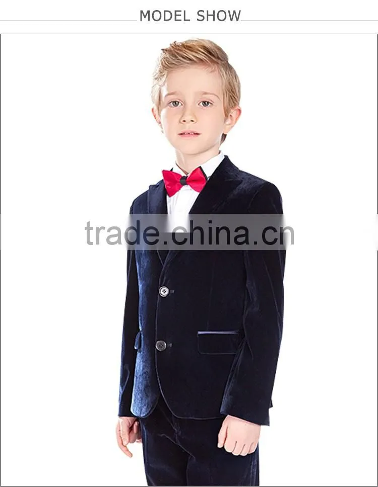 ELPA 2016 fancy children suit warm 3 piece velvet boys casual suit