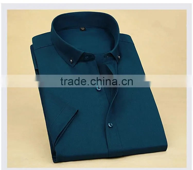 Black and white striped short-sleeve shirt cotton business and leisure travelers no-iron cultivate one's morality men's button-d