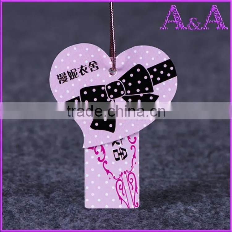 New design art paper printing cheap custom hang tags wholesale