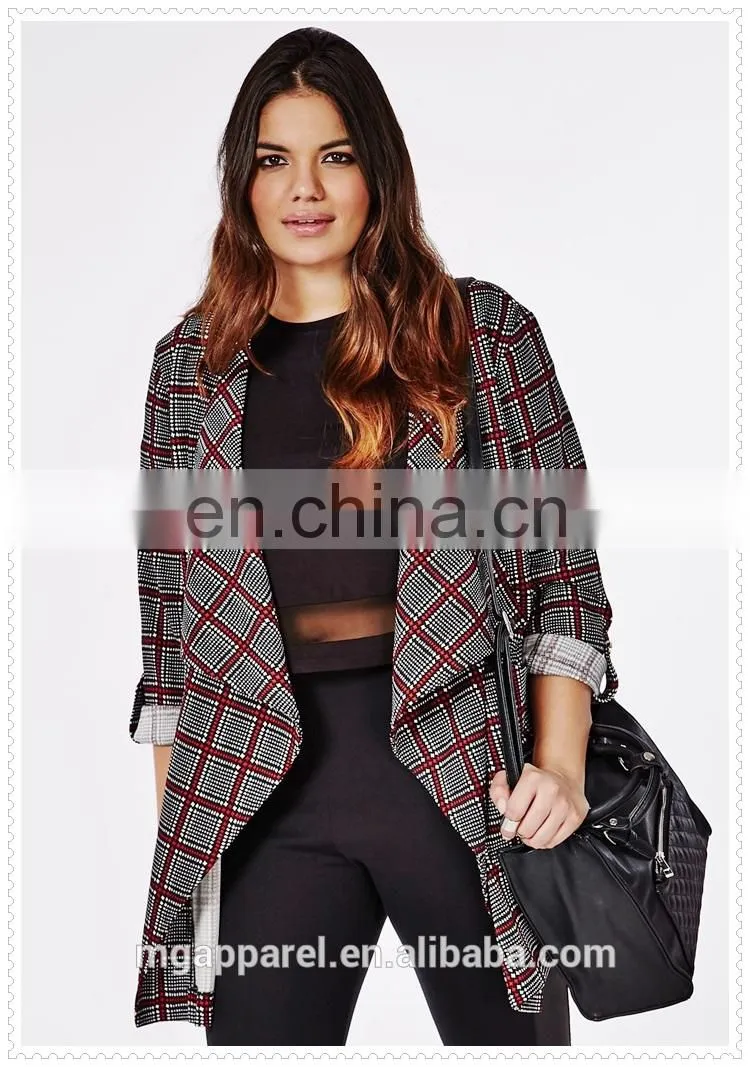 high quality plus size women checked waterful travel jacket in new model