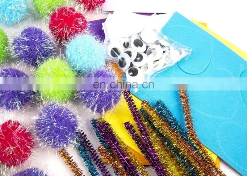 DIY Craft Making Assorted Pom Poms