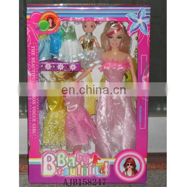 11.5 Inch 2013 Wedding Dress Little Girl Doll ModelsWith Dresses,Boots,Horse