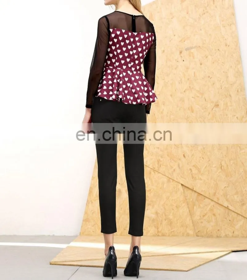 2016 Most popular fashion design women blouse