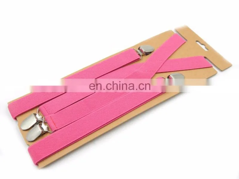 2017 Wholesale Low MOQ solid color Suspenders