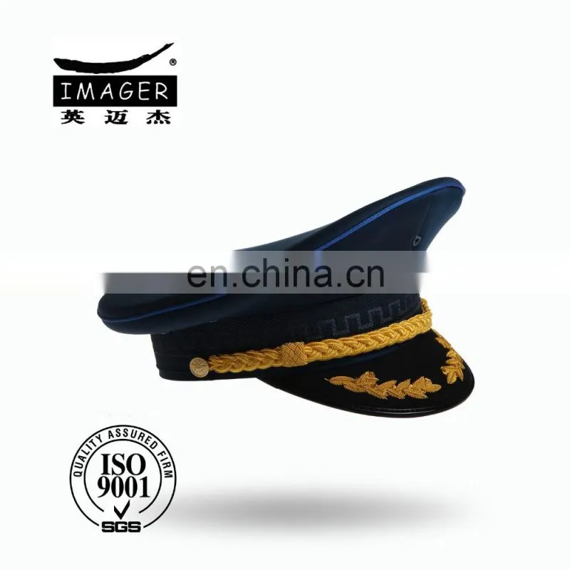 Customized Air Defence Forces Warrant Officer Cap with Gold Embroidery
