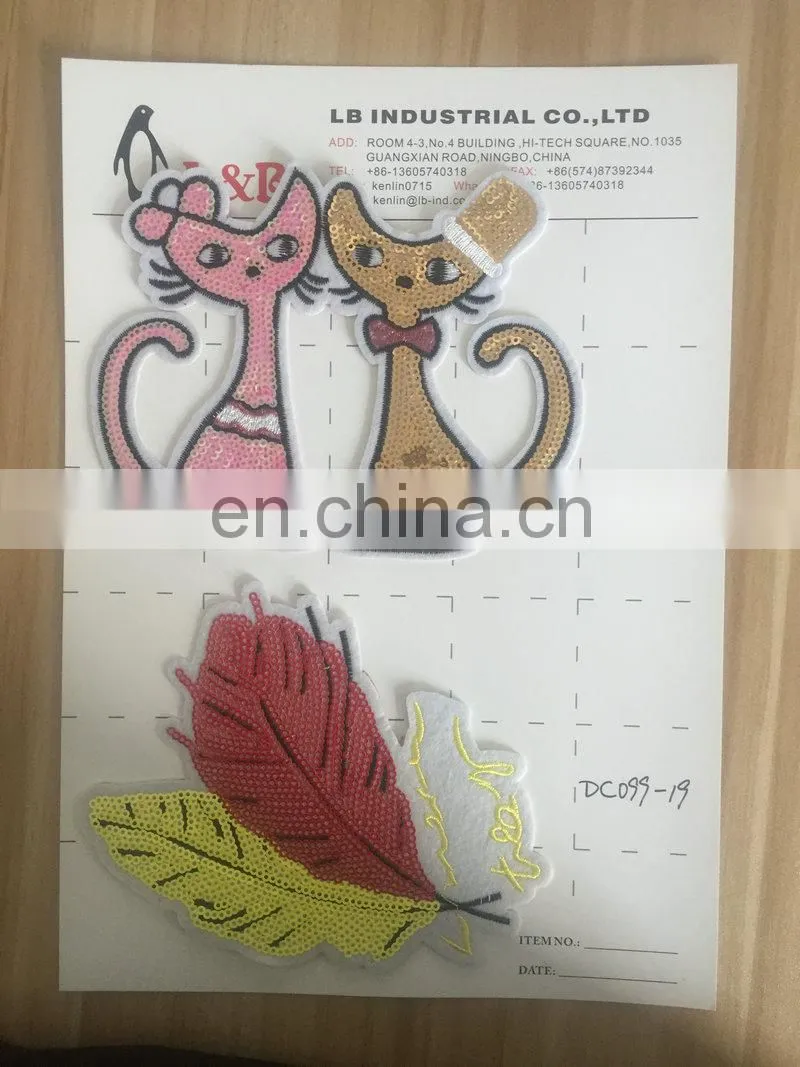 hot sale fahsion 3D rose sequin Patch with glue