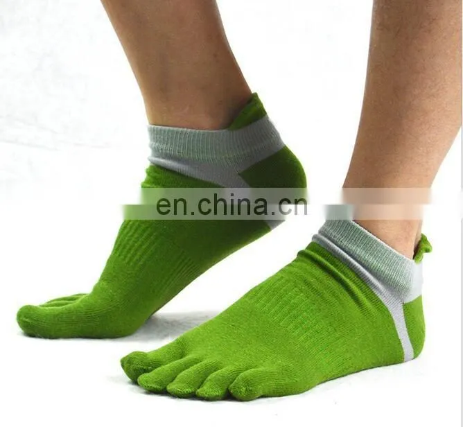 Toe Socks 100% Cotton Low Cut Five Finger Socks Athletic for Men#WZ-01