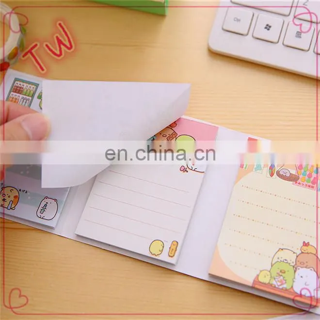 Low MOQ cute stationery online shopping .Factory price Customiezd Colorful Cute mini sticky note pad book
