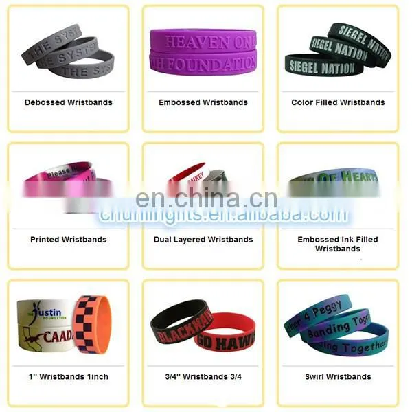 Silicone wristbands for events