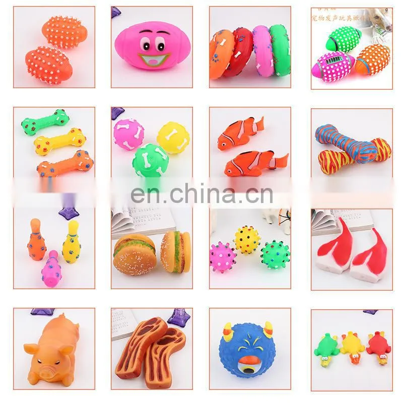 Pet Puppy Vinyl Donut Bone Chew Squeak Toy For Dogs