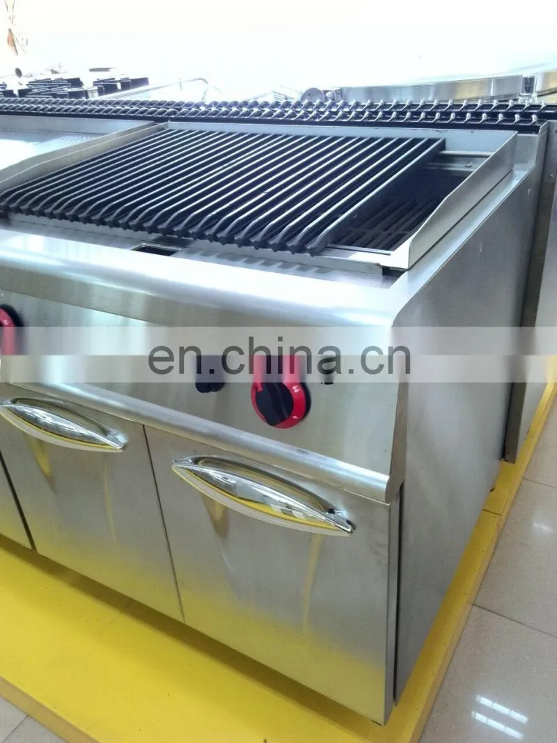 Gas Lava Rock Grill With Cabinet