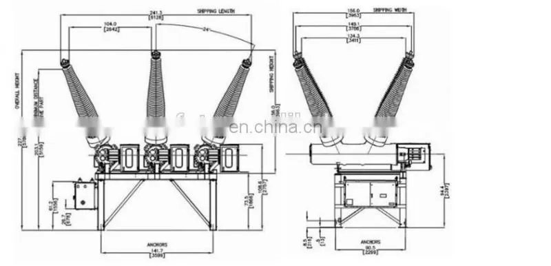 DT1-362 Alstom High Voltage Circuit Breaker Alstom SF6 Circuit Breaker