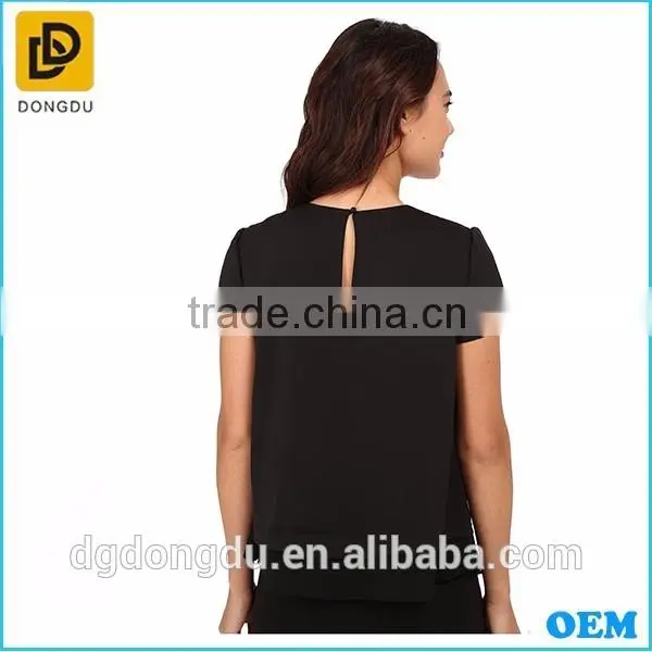 Fashionable 2016 Ladies Blouse Hot Sale 100% Cotton Blouse for Women