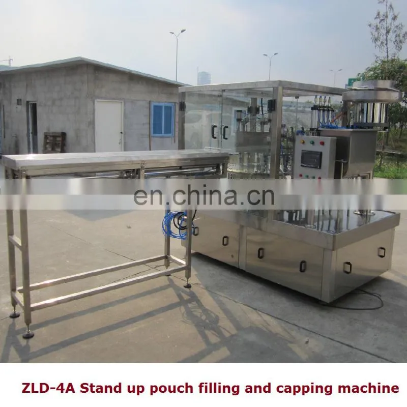 JOYGOAL Peanut milk soy bean milk standing up spout pouch filling capping machine