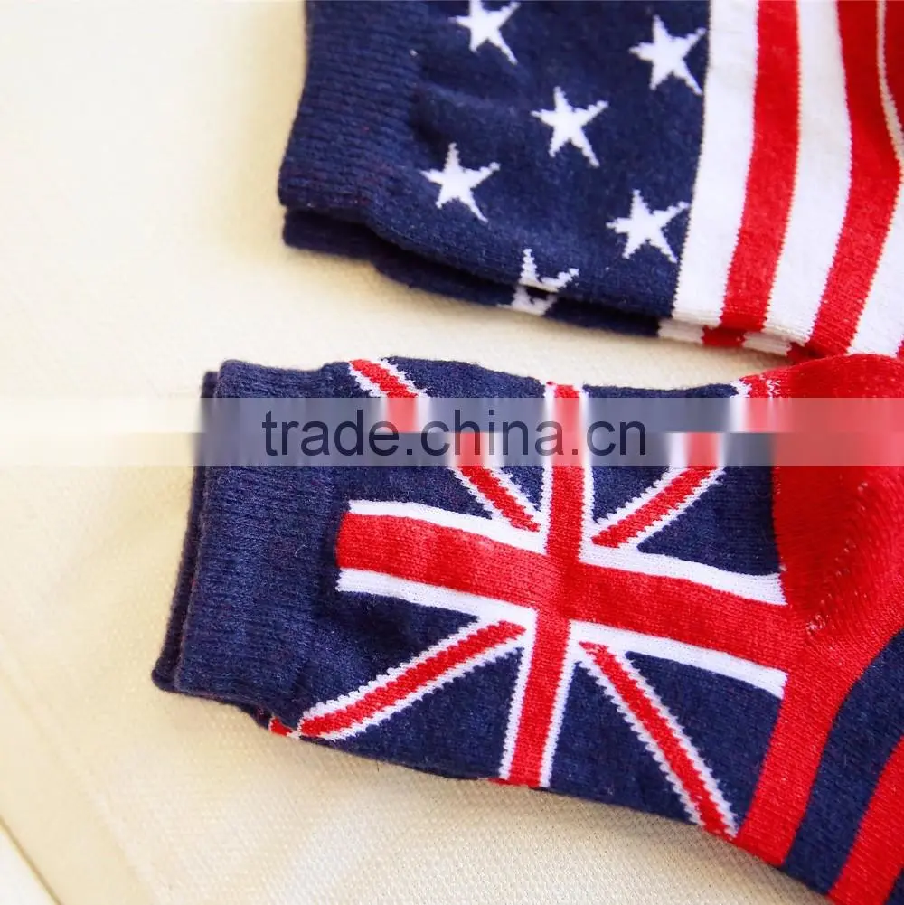 Newest Hot National Flag Colorful Customer Design tube men socks