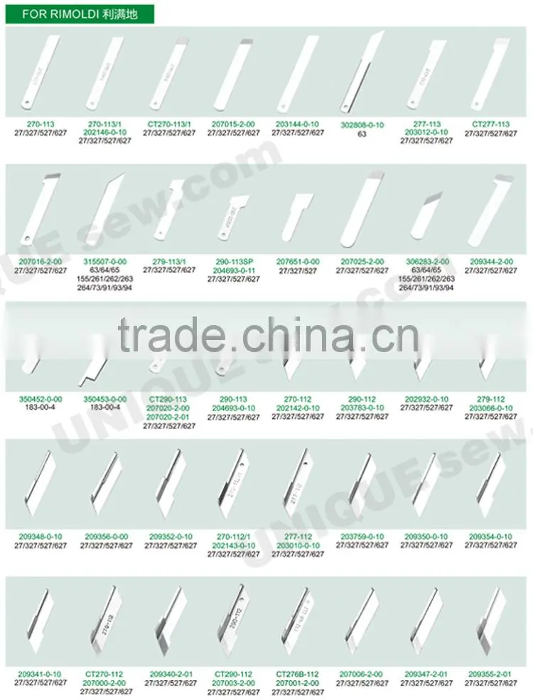 knife for sewing machine and cutting machine 2