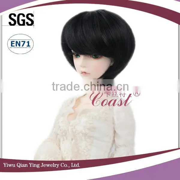 BJD short black doll wigs with bang