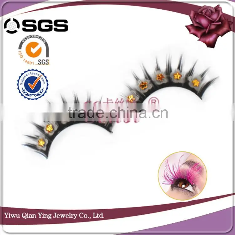 Crazy false decorative flash eyelashes with dimond