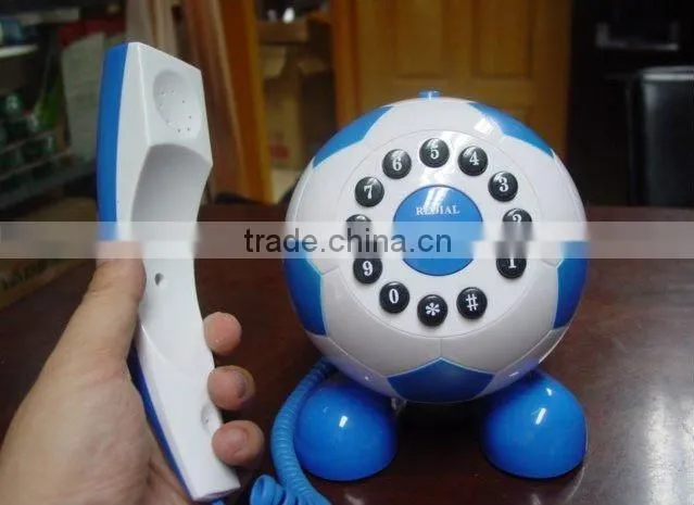 corded football shape cute telephone