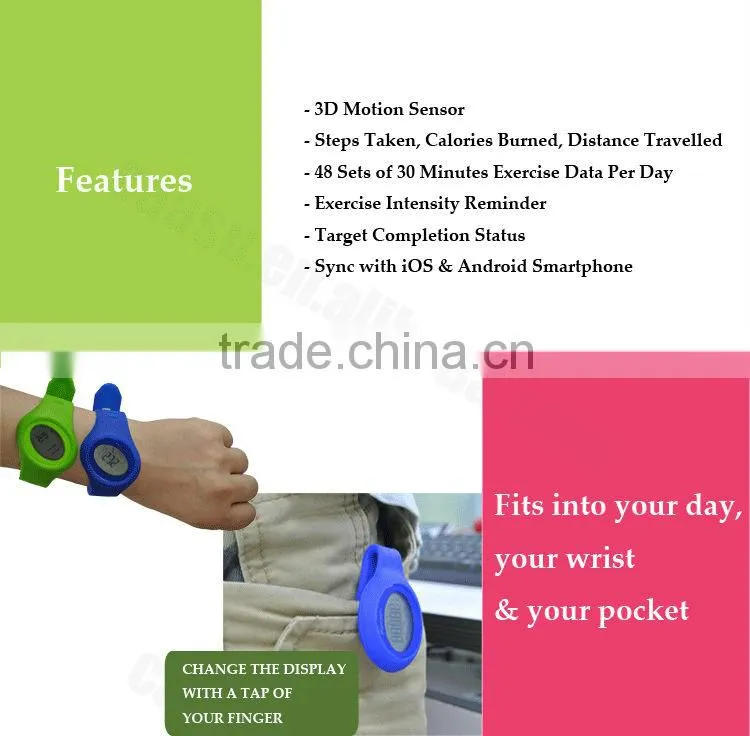 Ios 3D Calorie Pedometer Watch with Wristband