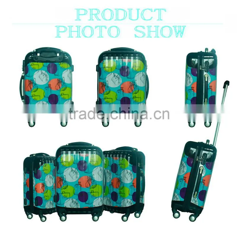 2015 new style paper embedded hard shell luggage
