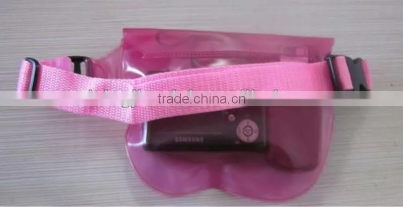 2013 plain Pink waist bag ocean pack dry bag for wallet camera cell phone water sports waist pouch factory